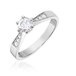 Ring Margrete 0,09 ct WSI sidesteiner