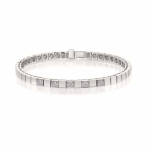 Delta armbånd i hvitt gull, Diamant 0.25ct (TWSI)