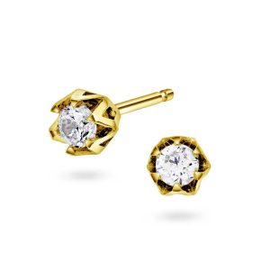 Tulipan øredobber i hvitt gull med diamant 0,50 ct twsi