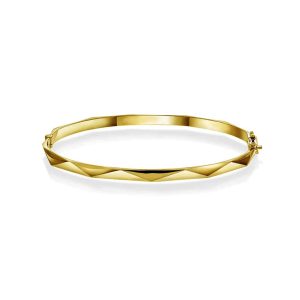 Fasett armring i gull