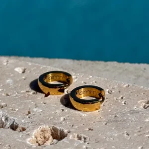 Gold Waterproof Hoop Earrings