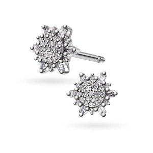 Øredobber i gull med diamanter 0,13 ct w