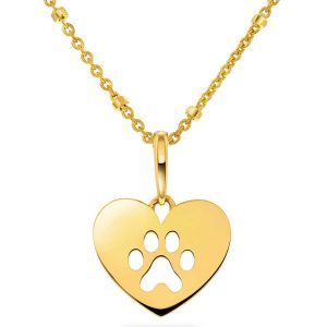Gullsmykke med poteanheng – Hjerte
