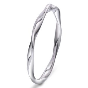Ring i sølv bølge