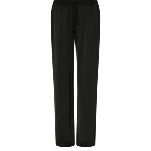Wide satin pant black
