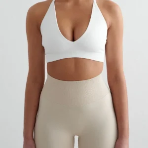 White Shape Seamless Cross Back Bra