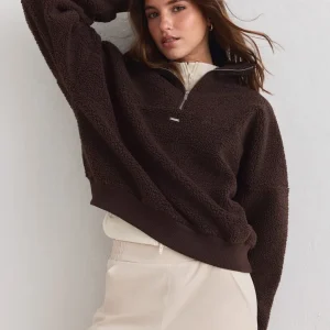 Chocolate Pile Half Zip