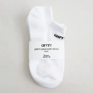White Aim'n Logo Low Socks 3-Pack