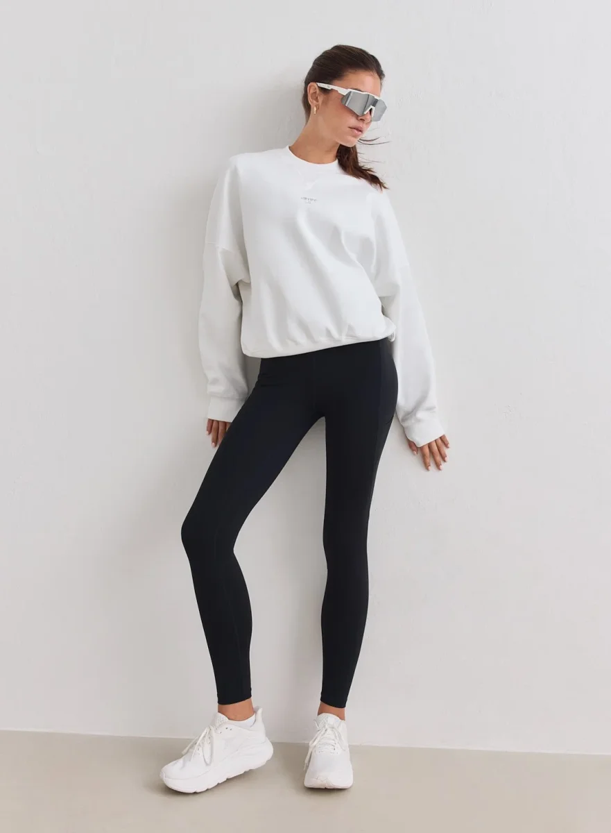 White Le Run Running Sweatshirt
